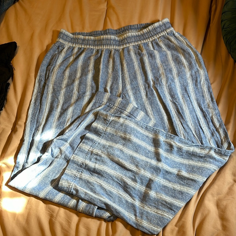 Old Navy linen wide leg pants